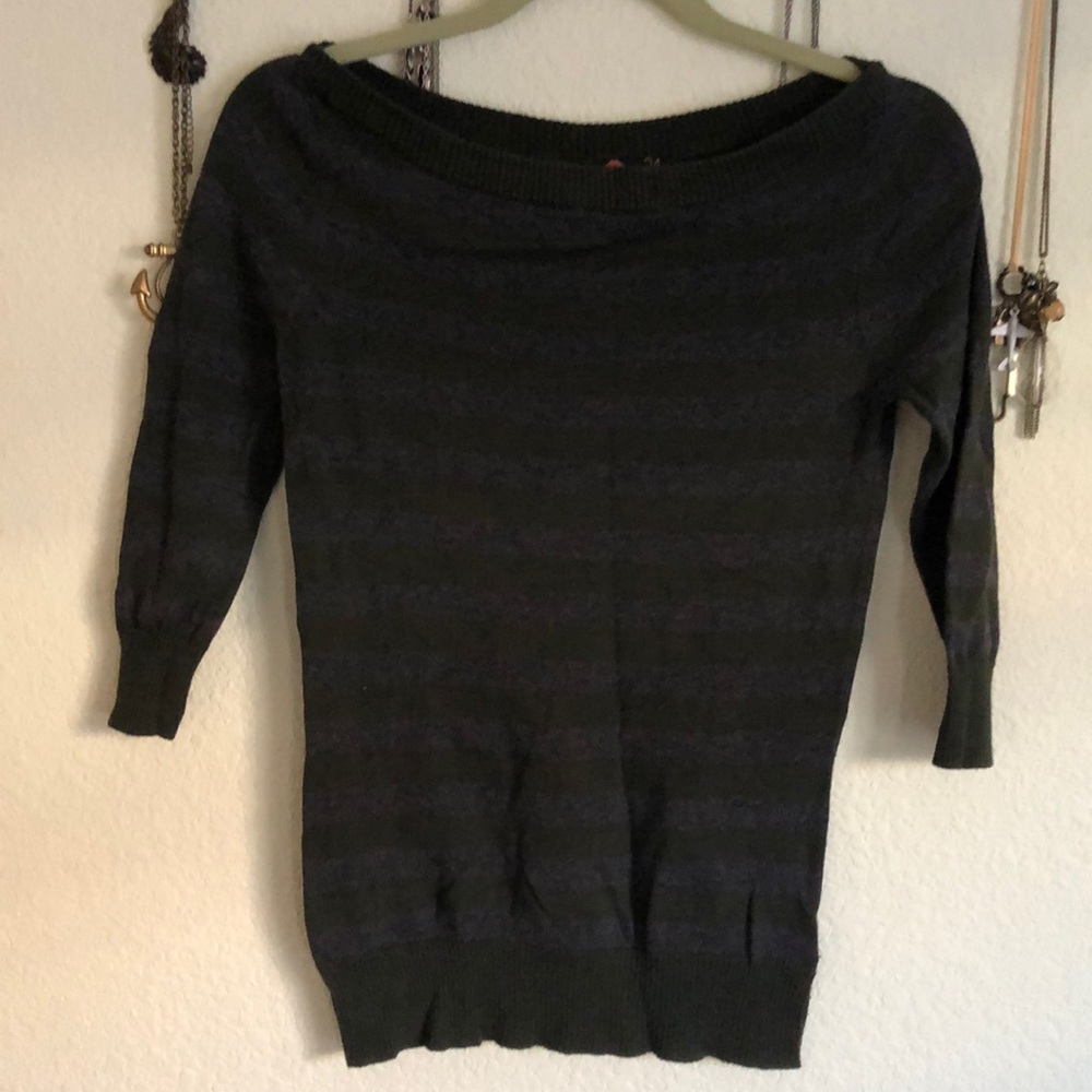 Olive Green and Gray Sweater